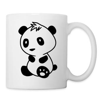 Panda Bad Hair – Lustiger Kawaii Bär & Manga - Tasse - Weiß - Rechts