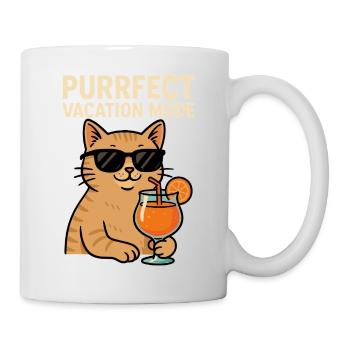 Vacances pour chats en mode Purrfect - Mug blanc - blanc - Droite