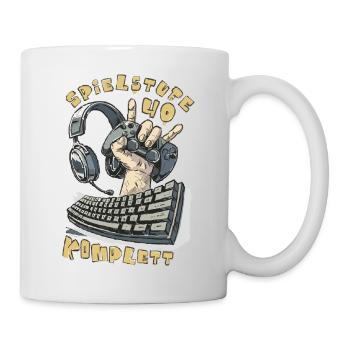 Gamer Keyboard Headphones 40th Birthday bday - Mug - white - Right