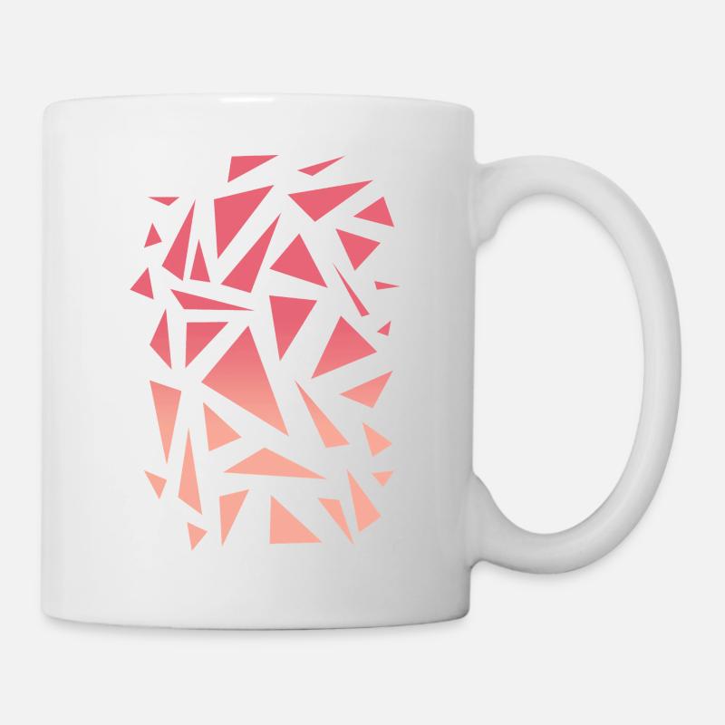 Motif triangulaire - Dégradé rose - Mug blanc - blanc