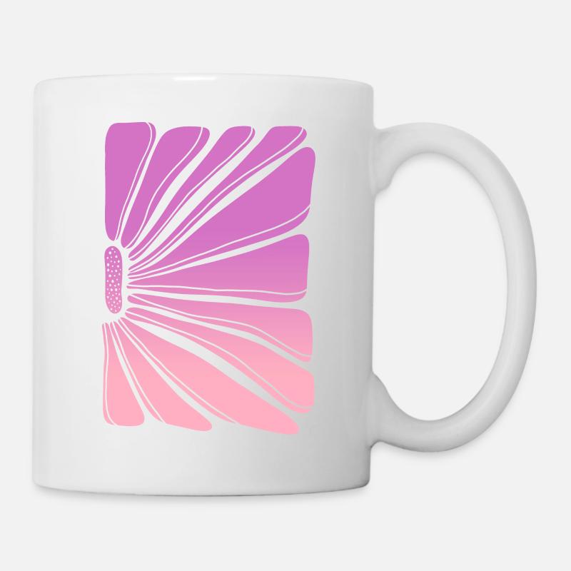 Fleur en dégradé rose violet - Mug blanc - blanc