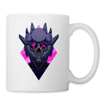 Grausame Neon Totenkopf Maske - Tasse - Weiß - Rechts