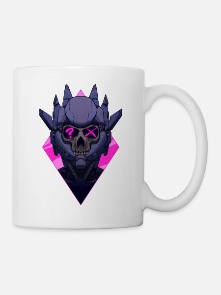 Cruel Neon Masque Crâne - Mug blanc - blanc