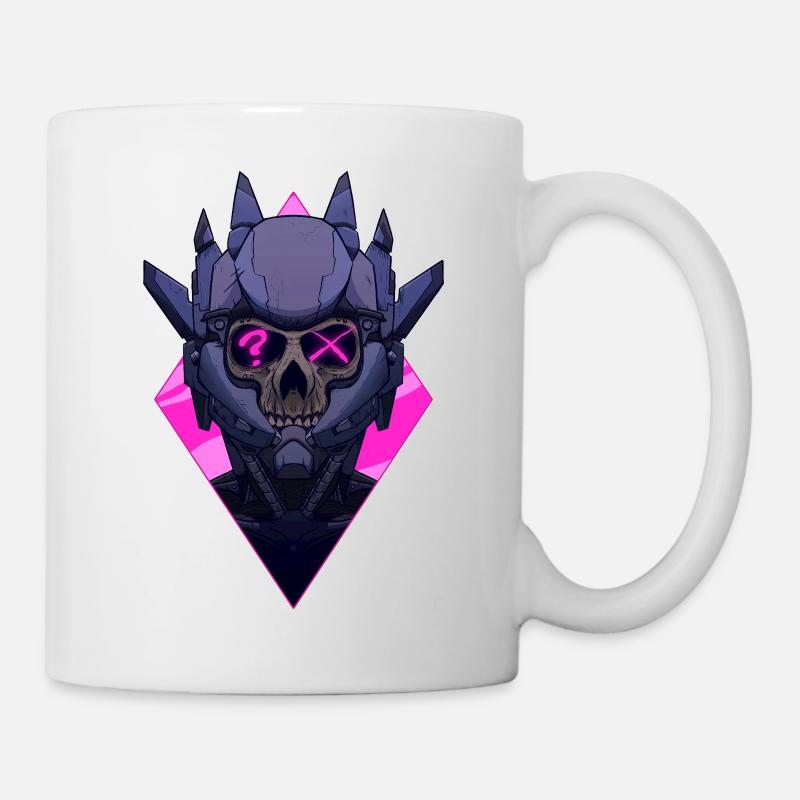 Cruel Neon Skull Mask - Mug - white