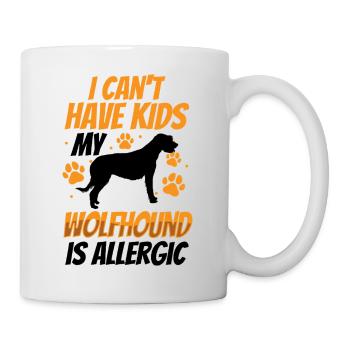 Irischer Wolfshund ist allergisch - Tasse - Weiß - Rechts
