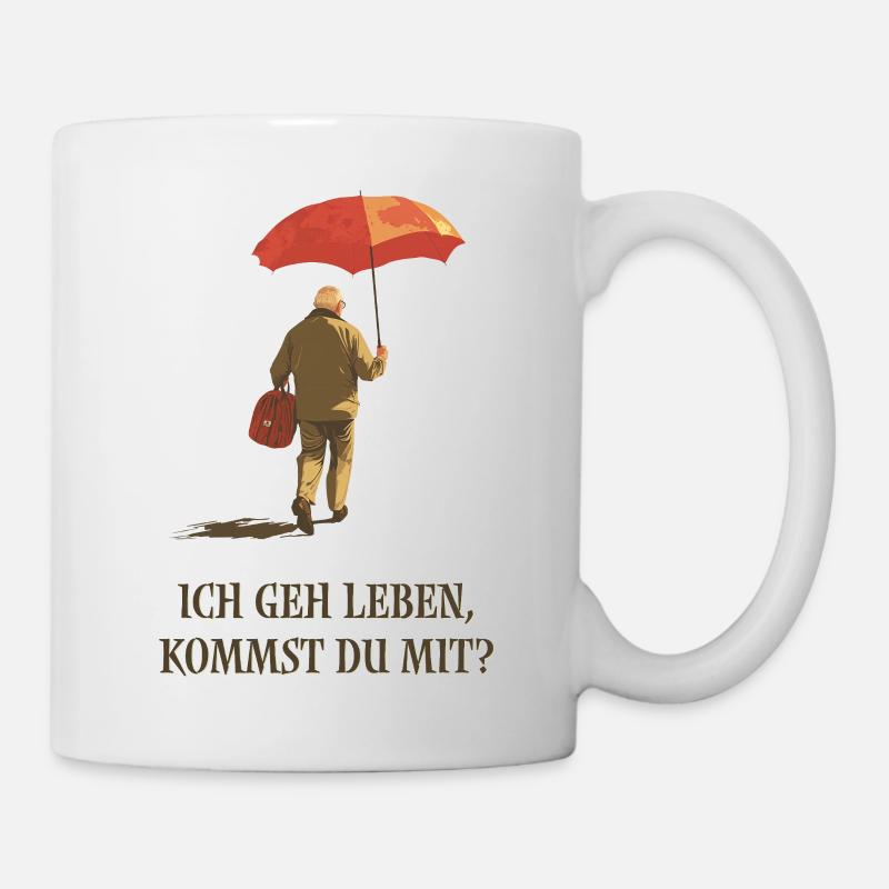 Ich geh leben - kommst du mit? - Tasse - Weiß