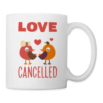 L’amour n’est pas annulé ! Design de la Saint-Valentin - Mug blanc - blanc - Droite