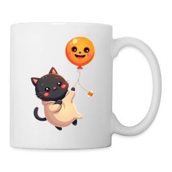 Halloween Cat with Halloween Pumpkin - Mug - white - Right