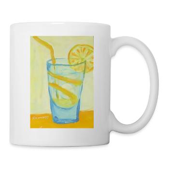 Zitronen Glas Cocktail - Tasse - Weiß - Rechts