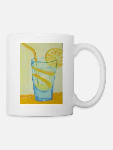 Zitronen Glas Cocktail - Tasse - Weiß