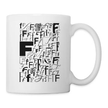 Typo F – Conception de lettres pour les amateurs de polices de caractères - Mug blanc - blanc - Droite