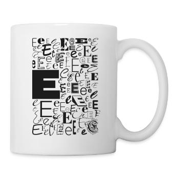 Typo E – Conception de lettres pour les amateurs de polices de caractères - Mug blanc - blanc - Droite
