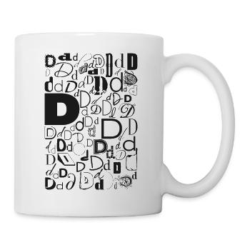 Typo D - Conception de lettres pour les amateurs de polices de caractères - Mug blanc - blanc - Droite
