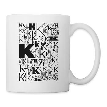 Typo K - Conception de lettres pour les amateurs de polices de caractères - Mug blanc - blanc - Droite