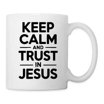 Restez calme et faites confiance à Jésus - Mug blanc - blanc - Droite