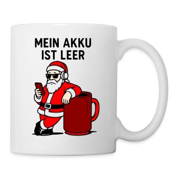 Weihnachts Akku Ausfall - Tasse - Weiß - Rechts