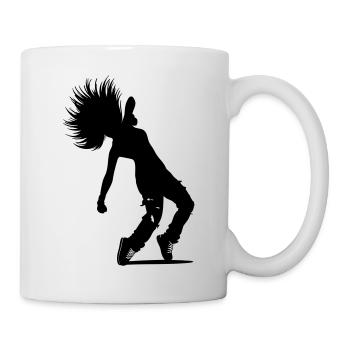 B-Girl Silhouette – Breakdance Power Move - Mug - white - Right