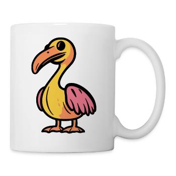 Pelican bird Halloween zombie - Mug - white - Right
