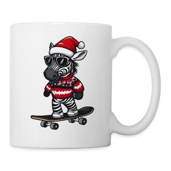 Zebra Weihnachten Lustig - Tasse - Weiß - Rechts