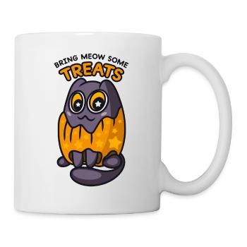 Apportez Miaou Des friandises Halloween Chat Citrouille - Mug blanc - blanc - Droite