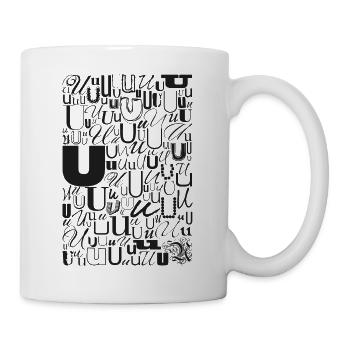 Typo U – Conception de lettres pour les amateurs de polices de caractères - Mug blanc - blanc - Droite