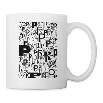Typo P - Conception de lettres pour les amateurs de polices de caractères - Mug blanc - blanc - Droite
