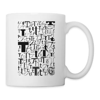 Typo T - Conception de lettres pour les amateurs de polices de caractères - Mug blanc - blanc - Droite