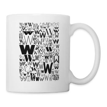 Typo W – Conception de lettres pour les amateurs de polices de caractères - Mug blanc - blanc - Droite