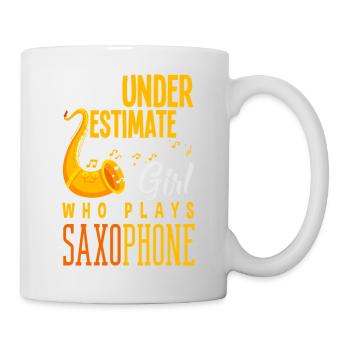 Saxofon - Tasse - Weiß - Rechts