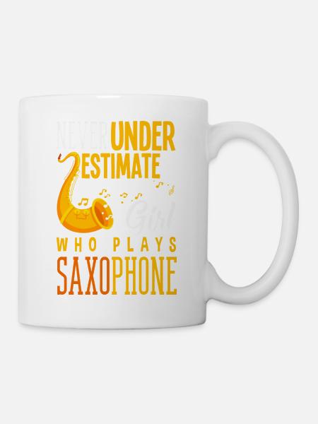Saxofon - Tasse - Weiß