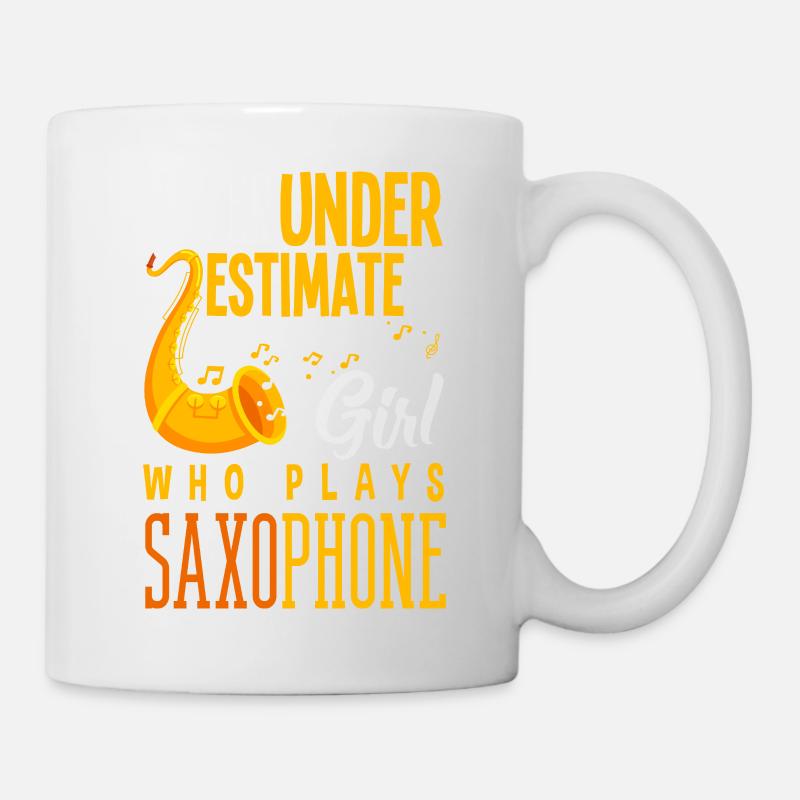 Saxofon - Tasse - Weiß