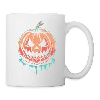 Citrouille néon graffiti Halloween - Mug blanc - blanc - Droite
