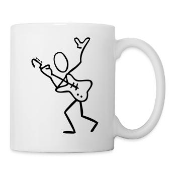 Guitarist on stage at the concert - Mug - white - Right