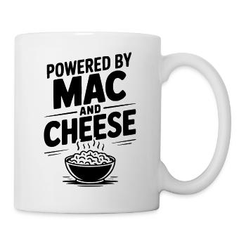 Angetrieben von Mac and Cheese - Tasse - Weiß - Rechts