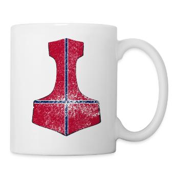Thorhammer Norvège – Les Vikings et le design nordique - Mug blanc - blanc - Droite