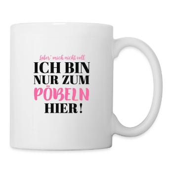 Je ne suis ici que pour m’amuser - Mug blanc - blanc - Droite