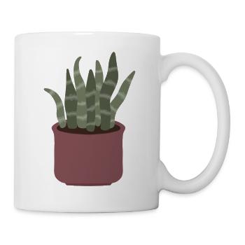 Snake Plant Minimal Pot Illustration - Mug - white - Right