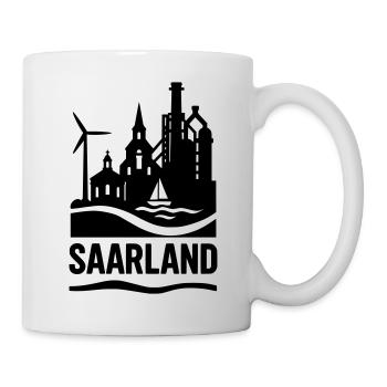 Silhouette de la Sarre - Mug blanc - blanc - Droite