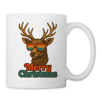 Merry Christmas - Vintage Reindeer - Mug - white - Right