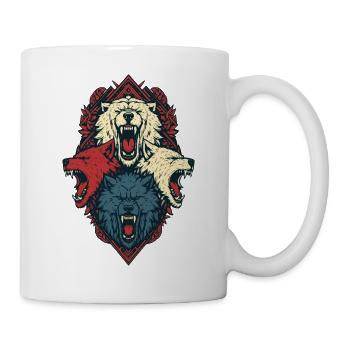Dreieiniges Wolfswappen - Tasse - Weiß - Rechts