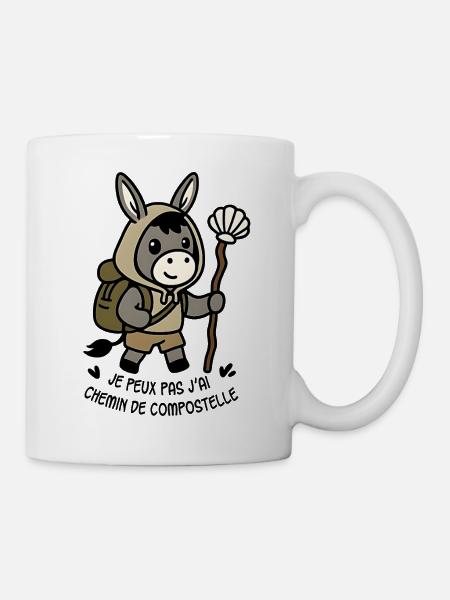 Je peux pas j'ai Chemin de Compostelle - Mug blanc - blanc