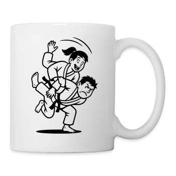 judoka wurf - Tasse - Weiß - Rechts