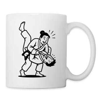 judoka wurf - Tasse - Weiß - Rechts