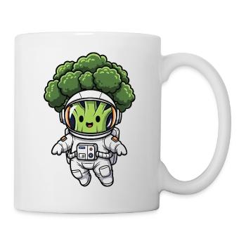 Broccoli Astronaut in Space Spaceship Vegetables - Mug - white - Right