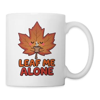 Leaf me Alone - T-Shirt drôle d’automne - Mug blanc - blanc - Droite