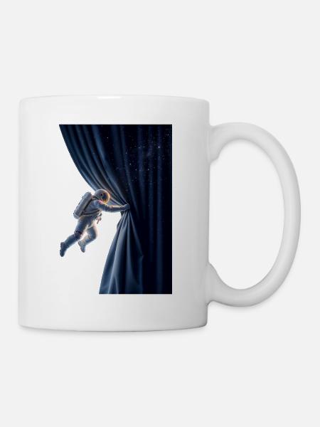 Derrière l’univers – Le rideau cosmique - Mug blanc - blanc