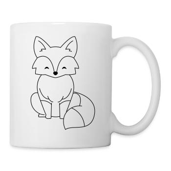 Comic Fox in Black - Mug - white - Right