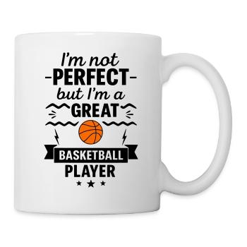 Pas parfait mais un grand basketteur - Mug blanc - blanc - Droite