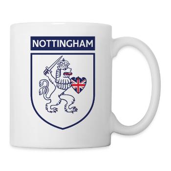Nottingham Schild Löwe mit Schwert - Tasse - Weiß - Rechts