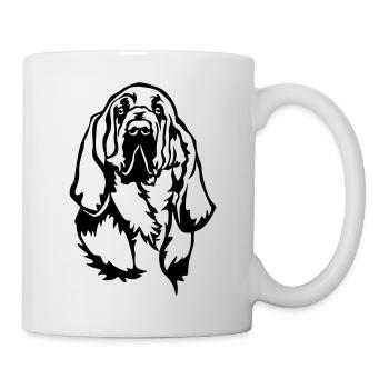 Bloodhound Head - Mug - white - Right